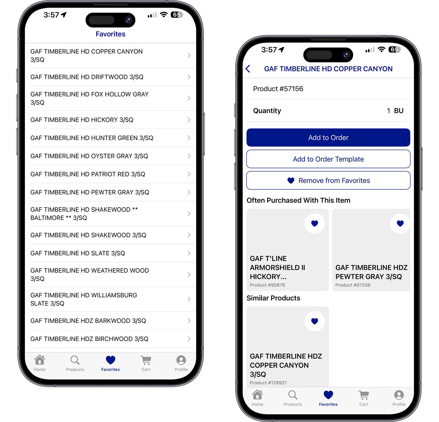 Create favorites lists - gulfeagle app