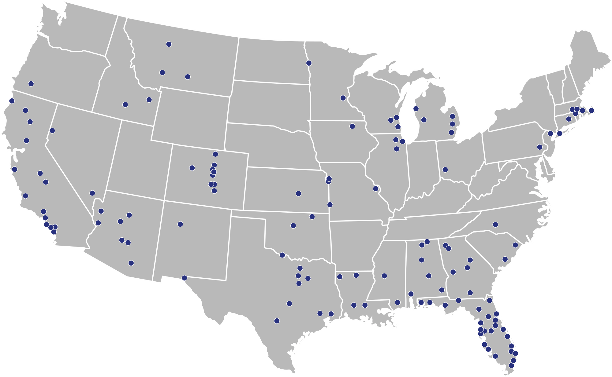 Locations Map 2025